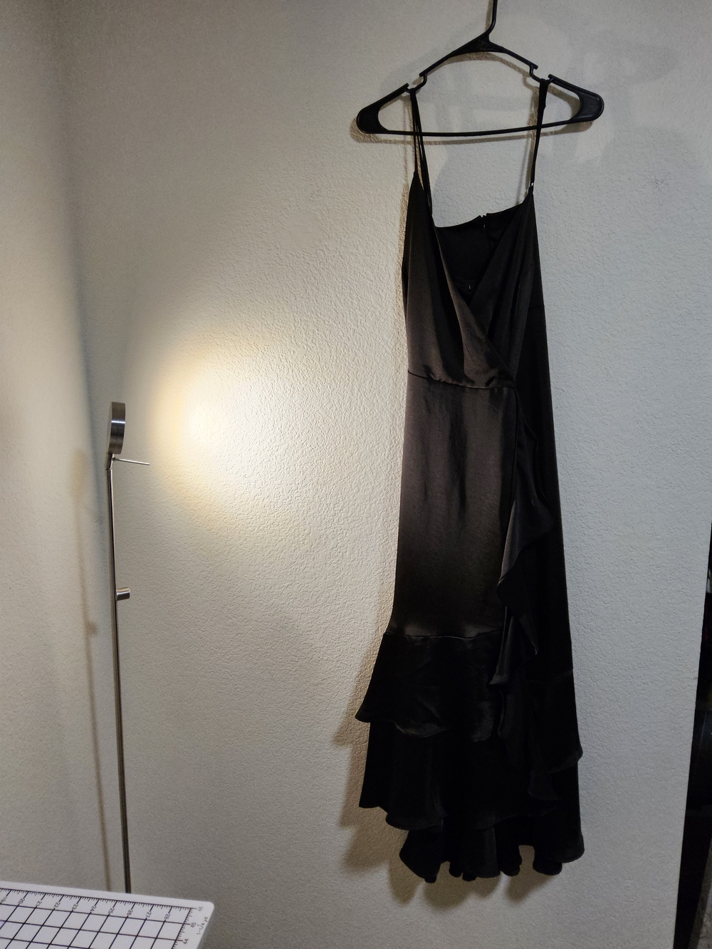 Nine West Dresses | Elegant Sexy Black Satin Spaghetti Strap
